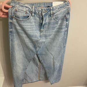 American Eagle Light Blue Denim Skirt